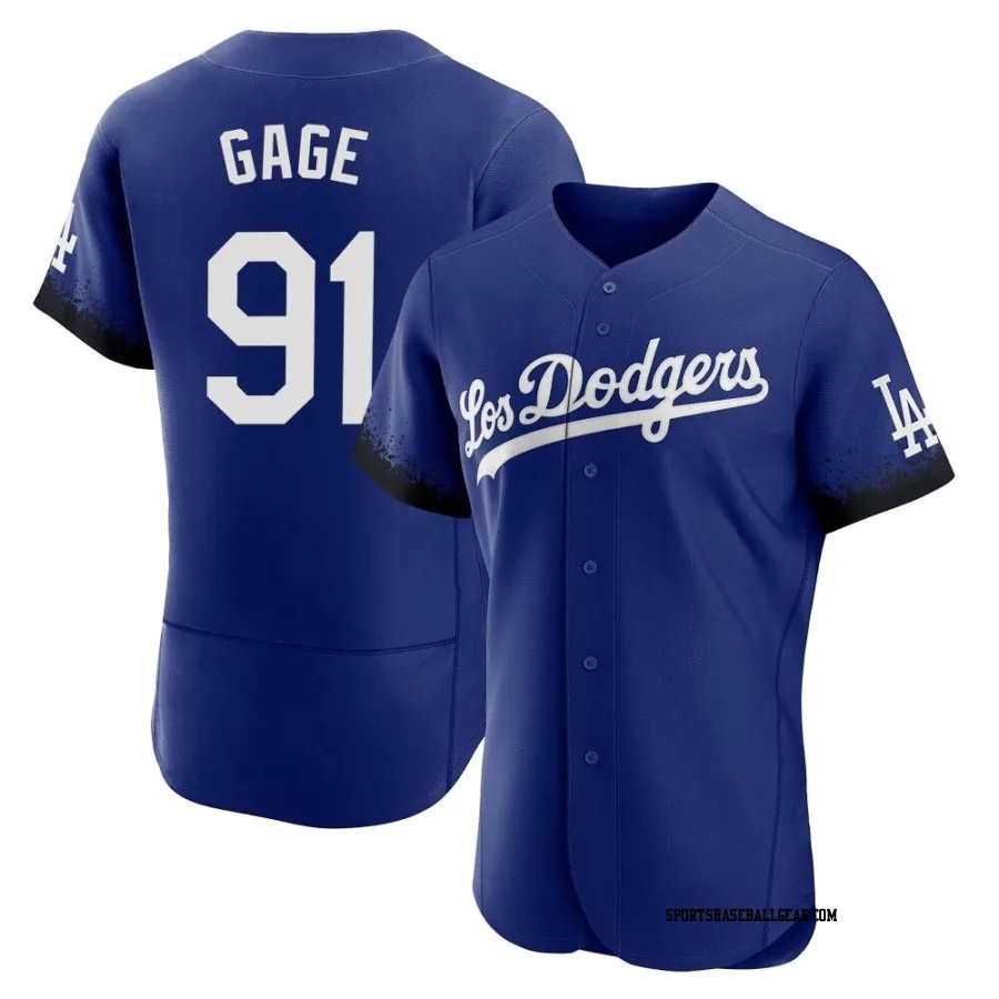 Matt Gage Men's Los Angeles Dodgers Royal Authentic 2021 City Connect Jersey