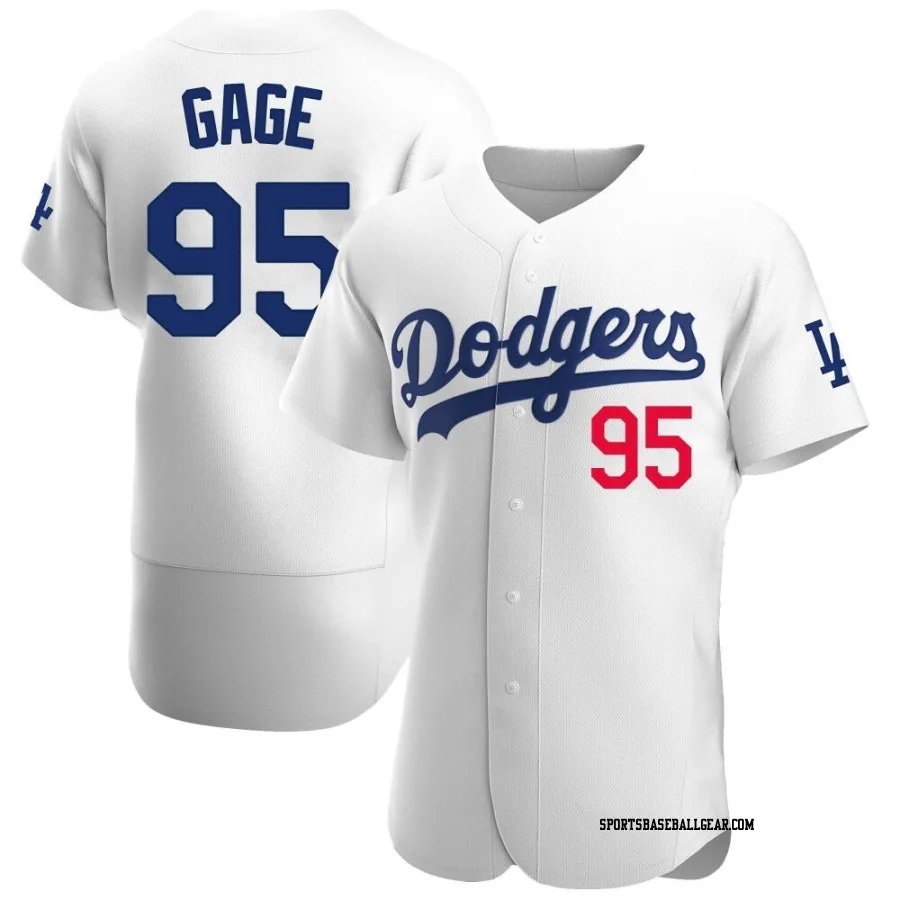 Matt Gage Men's Los Angeles Dodgers White Authentic Home Jersey