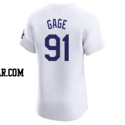 Matt Gage Men's Los Angeles Dodgers White Elite Home Jersey