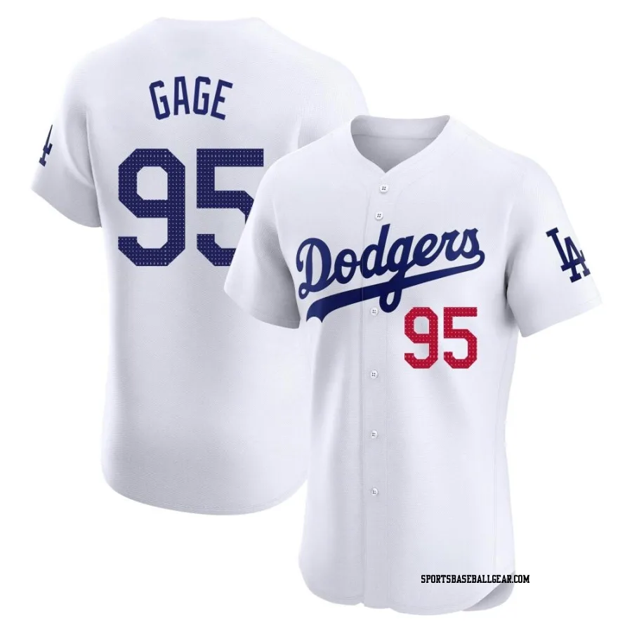 Matt Gage Men's Los Angeles Dodgers White Elite Home Jersey