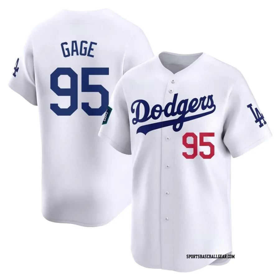 Matt Gage Men's Los Angeles Dodgers White Limited 2024 World Tour Seoul Series Home Jersey