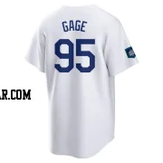 Matt Gage Men's Los Angeles Dodgers White Replica 2024 World Tour Seoul Series Home Jersey