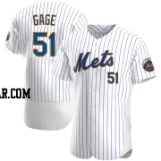 Matt Gage Men's New York Mets White Authentic Home Jersey