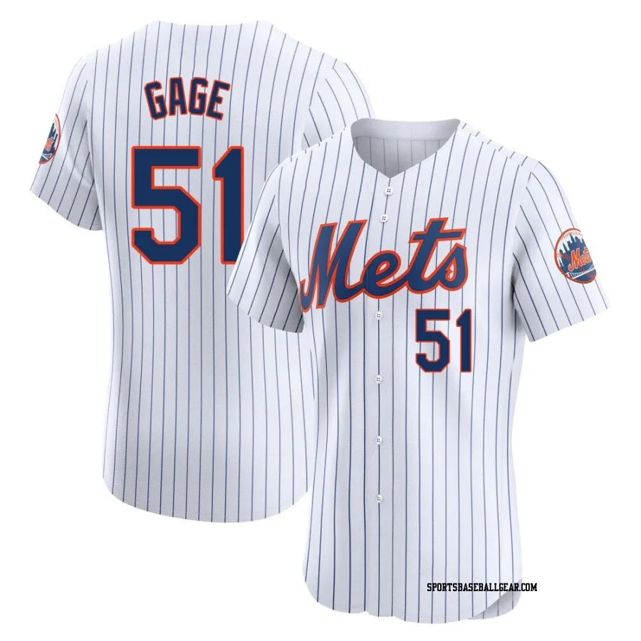 Matt Gage Men's New York Mets White Elite Home Jersey