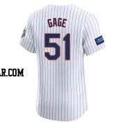 Matt Gage Men's New York Mets White Elite Home Patch Jersey