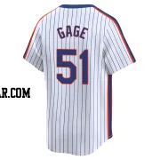 Matt Gage Men's New York Mets White Limited Cooperstown Collection Jersey