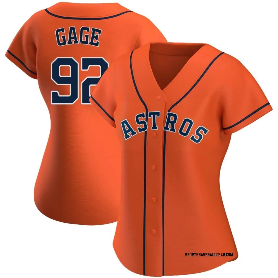 Matt Gage Women's Houston Astros Orange Authentic Alternate Jersey