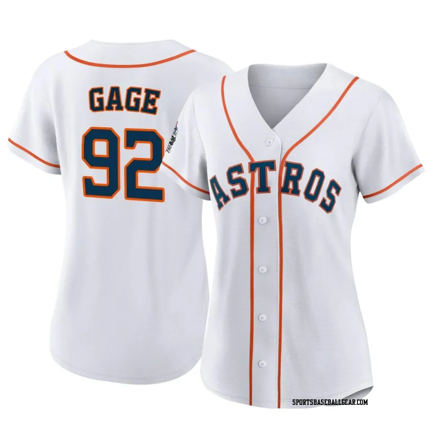 Matt Gage Women's Houston Astros White Authentic 2022 World Series Home Jersey