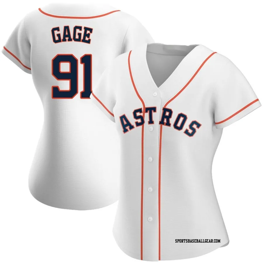 Matt Gage Women's Houston Astros White Authentic Home Jersey