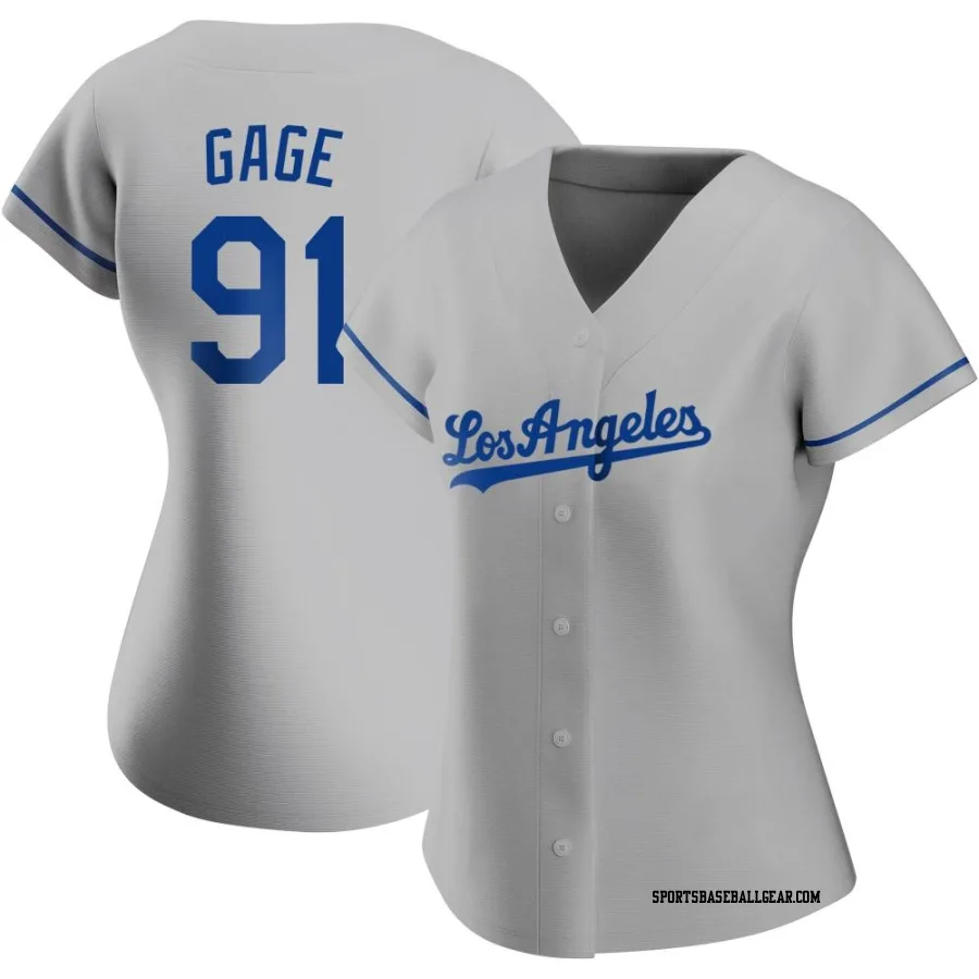 Matt Gage Women's Los Angeles Dodgers Gray Replica Road Jersey