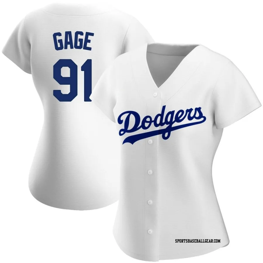 Matt Gage Women's Los Angeles Dodgers White Replica Home Jersey