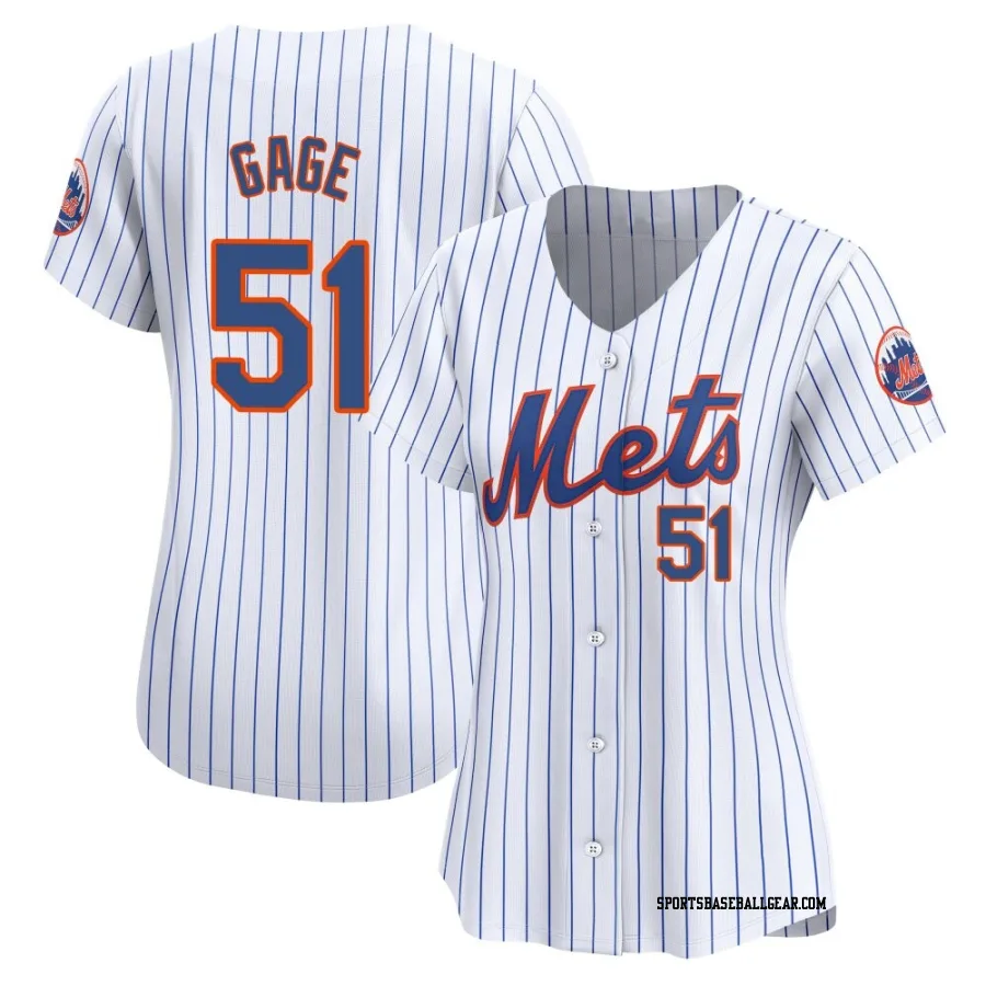 Matt Gage Women's New York Mets White Limited Home Jersey