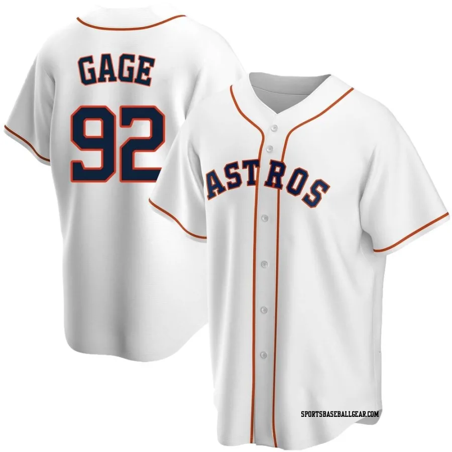 Matt Gage Youth Houston Astros White Replica Home Jersey