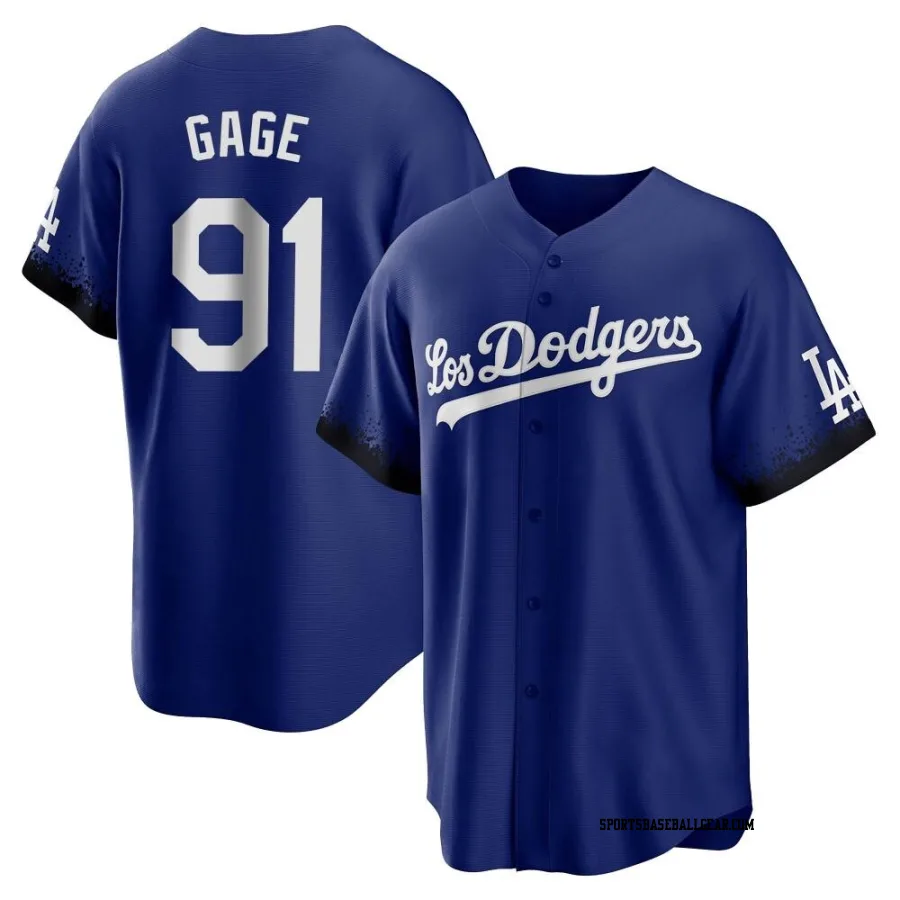 Matt Gage Youth Los Angeles Dodgers Royal Replica 2021 City Connect Jersey