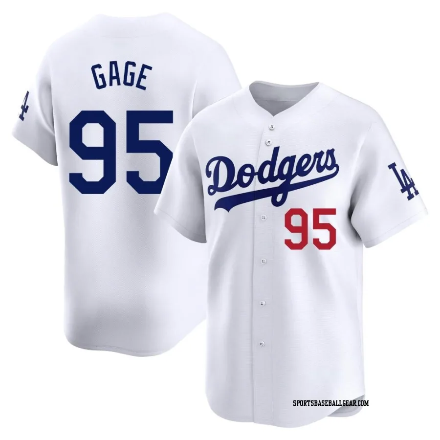 Matt Gage Youth Los Angeles Dodgers White Limited Home Jersey