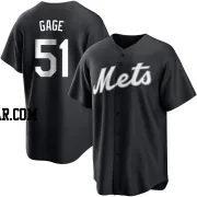 Matt Gage Youth New York Mets Black/White Replica Jersey