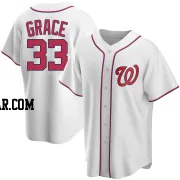 Matt Grace Youth Washington Nationals White Replica Home Jersey