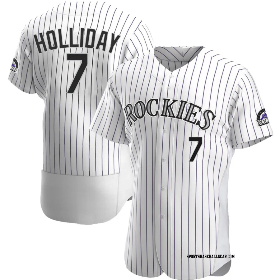 Matt Holliday Men's Colorado Rockies White Authentic Home Jersey