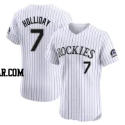 Matt Holliday Men's Colorado Rockies White Elite Home Jersey