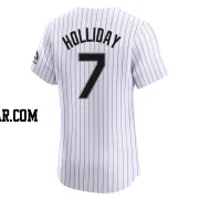 Matt Holliday Men's Colorado Rockies White Elite Home Jersey