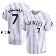 Matt Holliday Men's Colorado Rockies White Limited Home Jersey