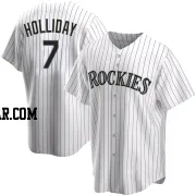 Matt Holliday Men's Colorado Rockies White Replica Home Jersey