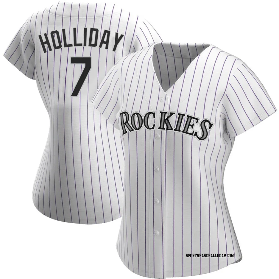 Matt Holliday Women's Colorado Rockies White Replica Home Jersey