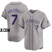 Matt Holliday Youth Colorado Rockies Gray Limited Road Jersey