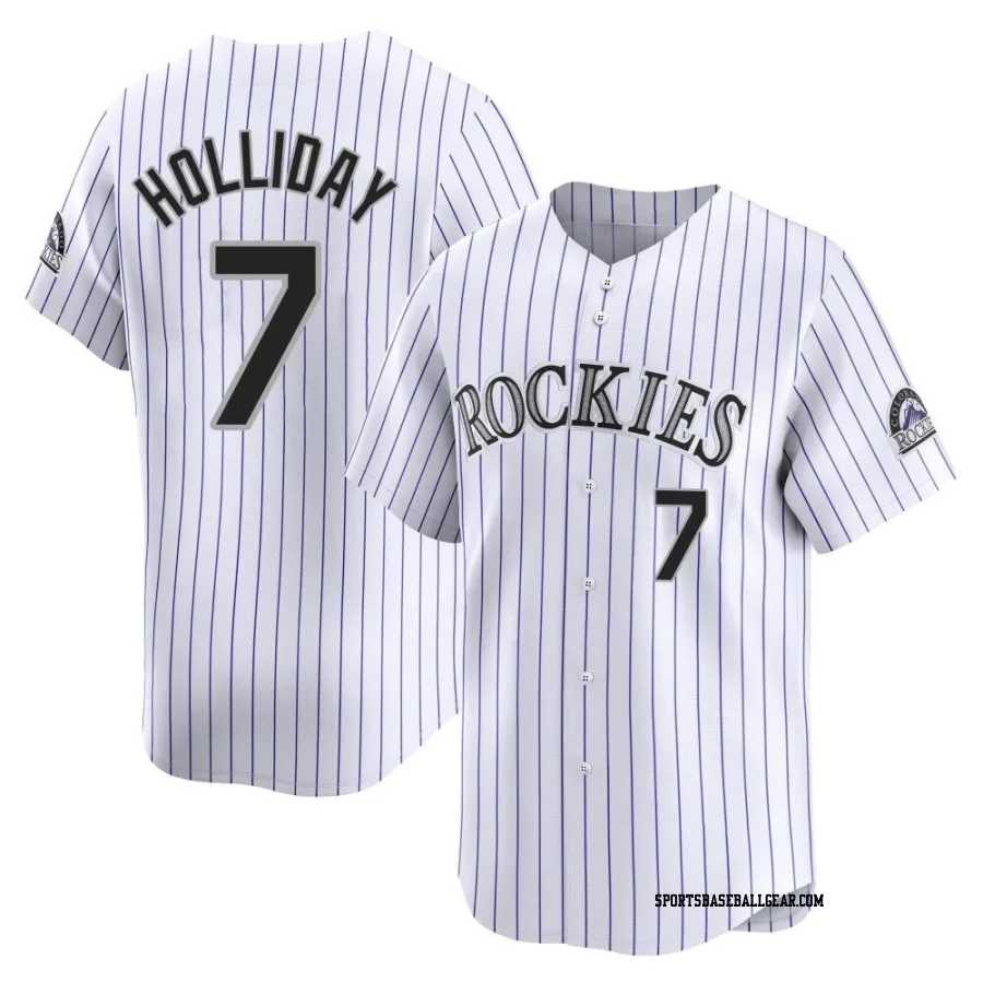 Matt Holliday Youth Colorado Rockies White Limited Home Jersey