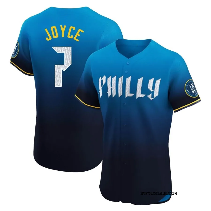 Matt Joyce Men's Philadelphia Phillies Blue Elite 2024 City Connect Jersey