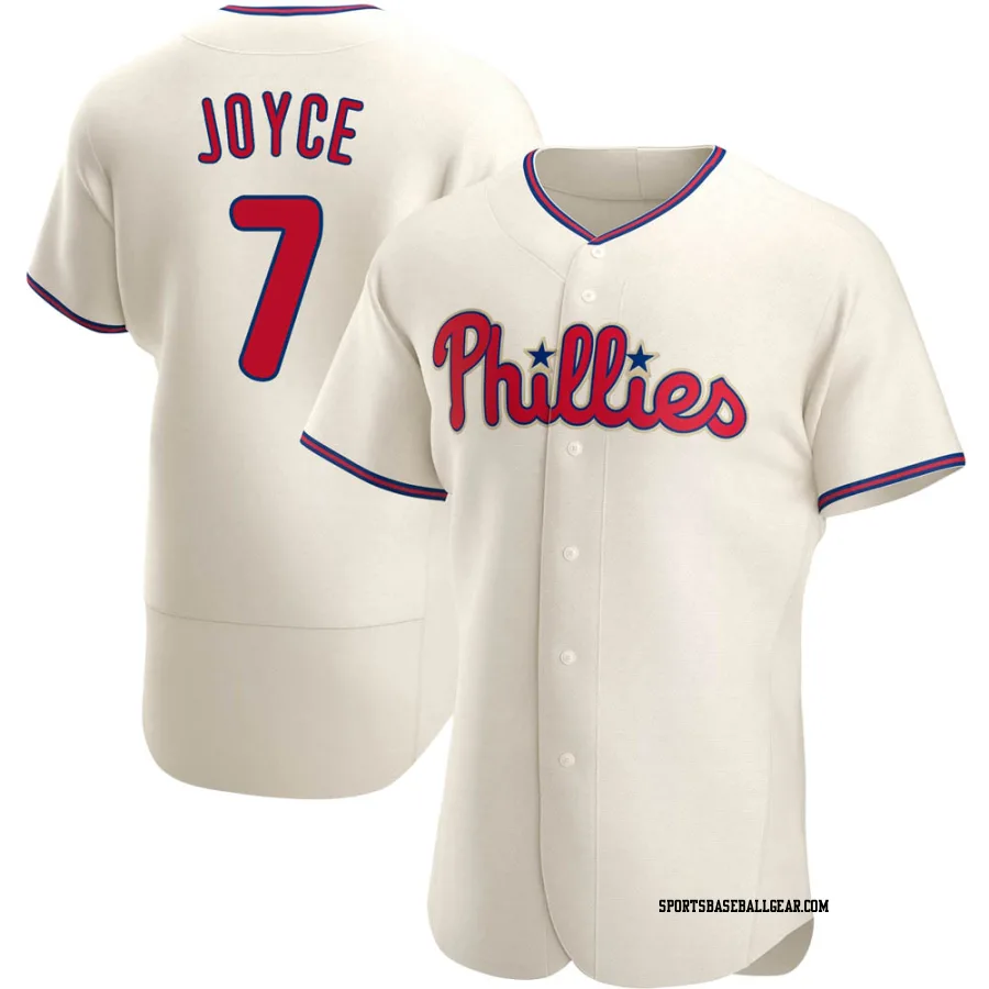 Matt Joyce Men's Philadelphia Phillies Cream Authentic Alternate Jersey