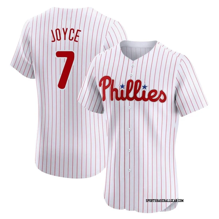 Matt Joyce Men's Philadelphia Phillies White Elite Home Jersey