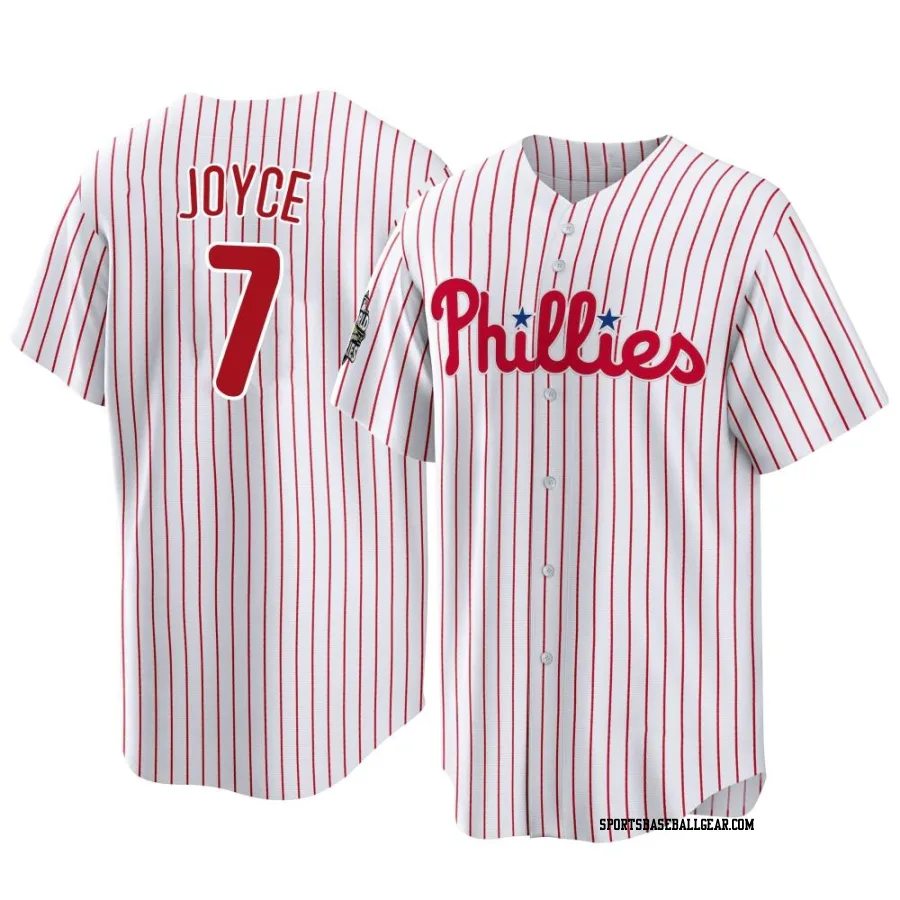 Matt Joyce Men's Philadelphia Phillies White Replica 2022 World Series Home Jersey