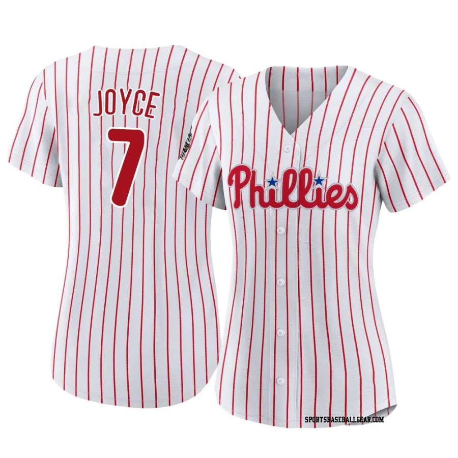 Matt Joyce Women's Philadelphia Phillies White Authentic 2022 World Series Home Jersey