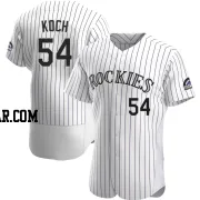 Matt Koch Men's Colorado Rockies White Authentic Home Jersey