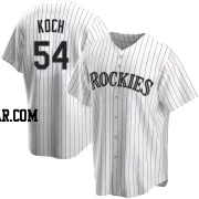 Matt Koch Men's Colorado Rockies White Replica Home Jersey