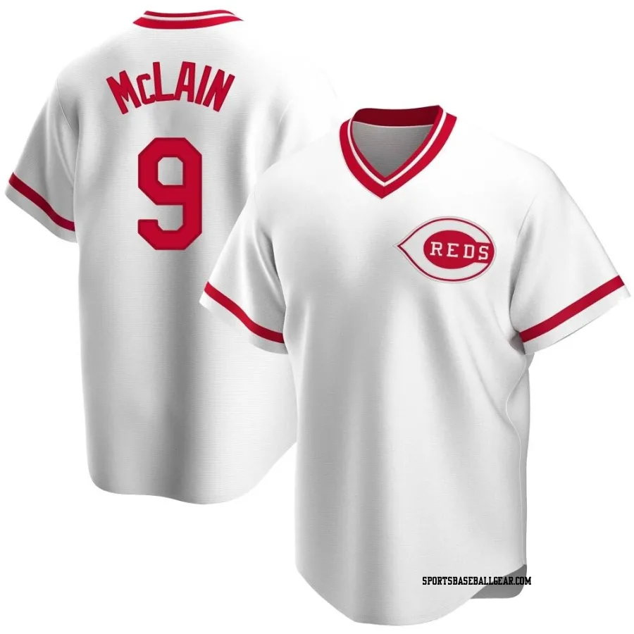 Matt McLain Youth Cincinnati Reds White Replica Home Cooperstown Collection Jersey