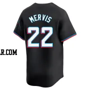 Matt Mervis Men's Miami Marlins Black Limited Alternate Jersey