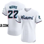 Matt Mervis Men's Miami Marlins White Elite Home Patch Jersey