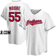 Matt Moore Men's Cleveland Guardians White Replica Home Jersey