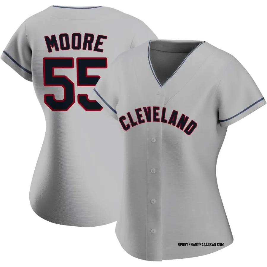 Matt Moore Women's Cleveland Guardians Gray Authentic Road Jersey