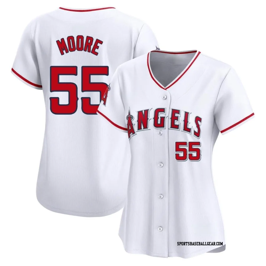 Matt Moore Women's Los Angeles Angels White Limited Home Jersey