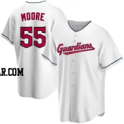 Matt Moore Youth Cleveland Guardians White Replica Home Jersey