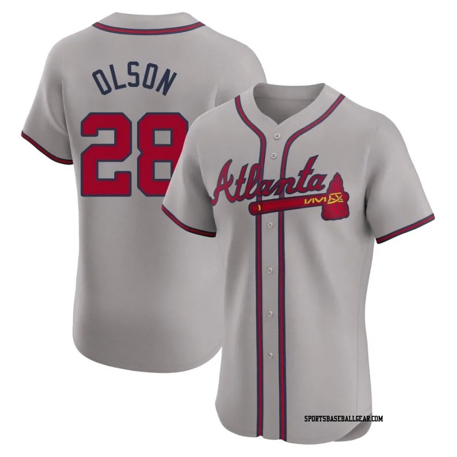 Matt Olson Men's Atlanta Braves Gray Elite Road Jersey