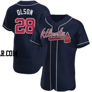 Matt Olson Men's Atlanta Braves Navy Authentic Alternate Jersey