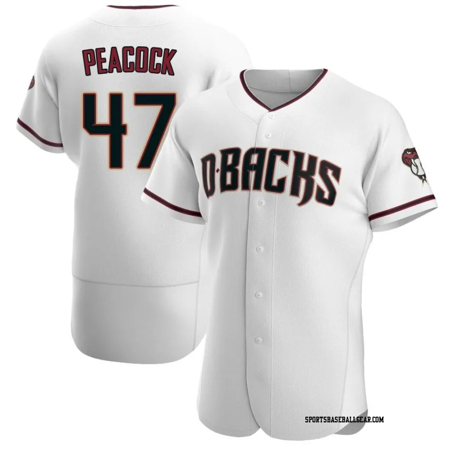 Matt Peacock Men's Arizona Diamondbacks White/Crimson Authentic Home Jersey