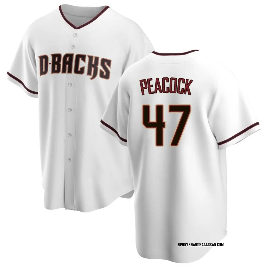 Matt Peacock Youth Arizona Diamondbacks White Replica Home Jersey