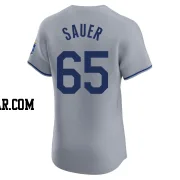 Matt Sauer Men's Kansas City Royals Gray Elite Road Jersey