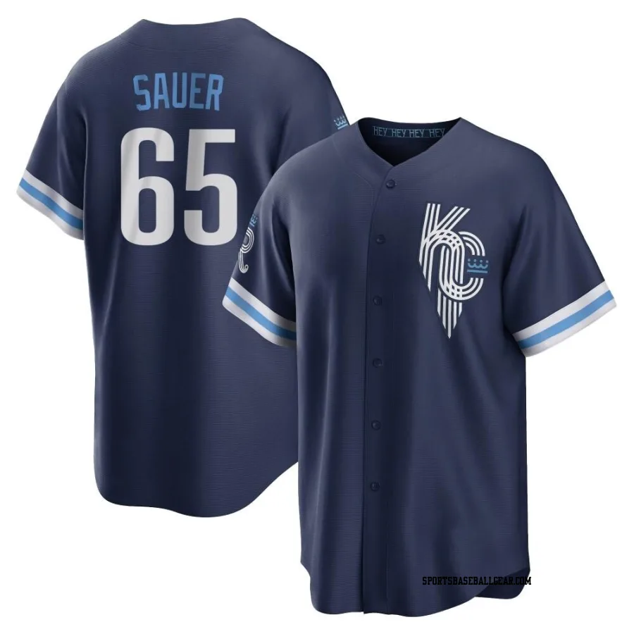 Matt Sauer Men's Kansas City Royals Navy Replica 2022 City Connect Jersey