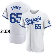 Matt Sauer Men's Kansas City Royals White Authentic 2022 Home Jersey